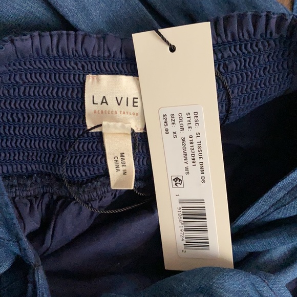 NWT Rebecca Taylor LA VIE TISSUE DENIM DRESS XS - Picture 4 of 8